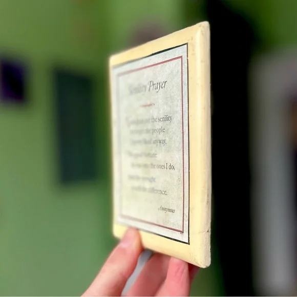 VTG Senility Prayer Faith Based Rustic Farmhouse Cottagecore Standing Decor Art - Picture 2 of 6